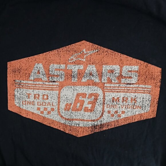 Alpinestars Mens Graphic Crew Neck T-Shirt Black Cotton Short Sleeves Size L - Picture 4 of 7